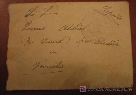 Documentos antiguos: Carta con sobre 1924, matasellos del 1&ordm; batall&oacute;n regimiento de Infanter&iacute;a, Valladolid