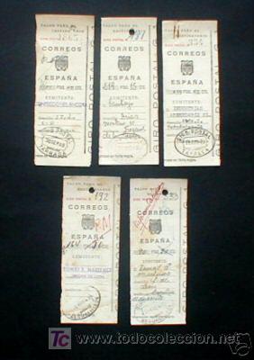 Documentos antiguos: RESGUARDOS DE CORREOS. POSGUERRA 1949. &iexcl;&iexcl;&iexcl;&iexcl; ENVIO GRATIS&iexcl;&iexcl;&iexcl;