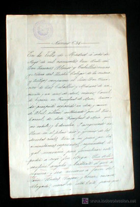 Documentos antiguos: PODER MANUSCRITO DE 1913...MADRID.. ENVIO GRATIS. &iexcl;&iexcl;&iexcl; - Foto 1