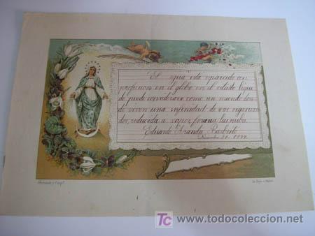Documentos antiguos: ORLA CON POEMA 1899 - HERNANDOY COMP - 32,5 X23 - Foto 1