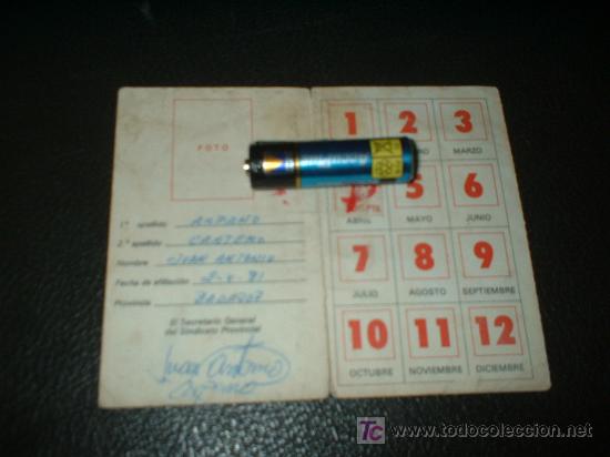 Documentos antiguos: carnet de cc.oo.antiguo. - Foto 2