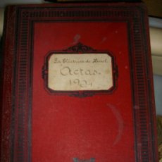 Documentos antiguos: LIBRO DE ACTAS DE LA ELECTRICA DE PUZOL 1904. Lote 8467670