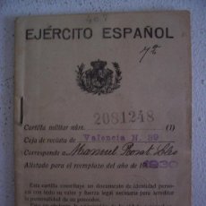 Documentos antiguos: CARTILLA MILITAR DE EJERCITO ESPAÑOL, VALENCIA 1930. Lote 20983614