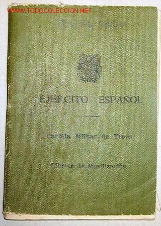 Documentos antiguos: Cartilla militar, 1960. - Foto 1