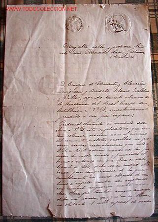 Old Documents: Instancia jocosa que el 2&ordm; teniente alumno de la Academia del Real Cuerpo de Artiller&iacute;a,