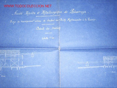 Documentos antiguos: Planos de un proyecto. Pe&ntilde;arroya ( C&oacute;rdoba)- Minas- 1919 - Foto 6