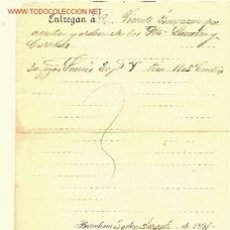 Documentos antiguos: SOBRE Y 3 ALBARANES DEL TEXTIL DE 1898. BARCELONA, S. ANDRES DE PALOMAR. Lote 2883103