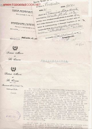 Documentos antiguos: Conjunto documentaci&oacute;n sobre propiedad minera - 1954 - Foto 1