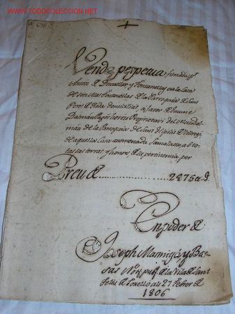 Documentos antiguos: SANT HIPOLIT DE VOLTREGA  / SANT PERA DE RODA    (BARCELONA) - Foto 1
