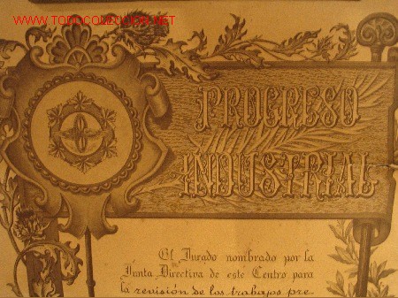 Documentos antiguos: DIPLOMA PROGRESO INDUSTRIAL BARCELONA  1911. - Foto 3