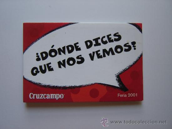 Documentos antiguos: CURIOSA MINI AGENDA DE CRUZCAMPO DE LA FERIA DE ABRIL DE SEVILLA DEL A&Ntilde;O 2001