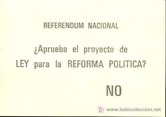 Documentos antiguos: REFERENDUN NACIONAL - Foto 1