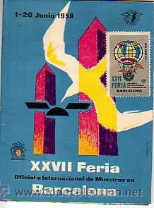 Documentos antiguos: PROGRAMA DE FERIA INTERNACIONAL MUESTRAS BARCELONA -JUNIO DE 1959 -CON LA VI&Ntilde;ETA CORRESPONDIENTE - Foto 1