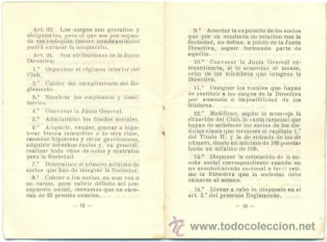 Documentos antiguos: REGLAMENTO DEL CLUB BILBAO 1951 - Foto 2