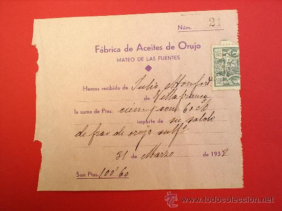 Documentos antiguos: MATEO DE LAS FUENTES-1938-VILLAFRANCA DEL MAESTRAZGO-SAN MATEO-PROV. CASTELLON-