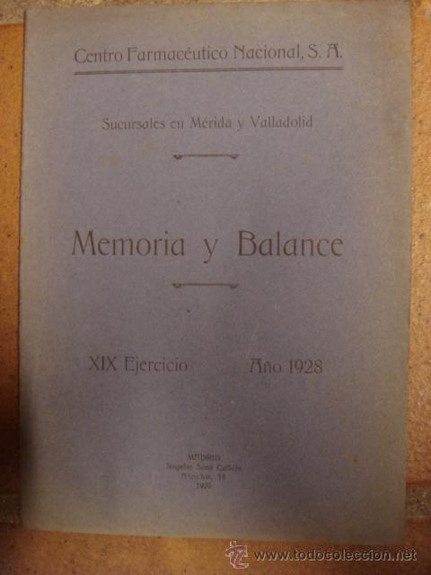 Documentos antiguos: CENTRO FARMACEUTICO NACIONAL A&Ntilde;O 1928 - Foto 1