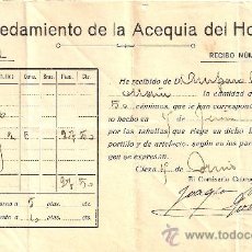 Documentos antiguos: ACEQUIAS ,RIEGO CIEZA. Lote 26555239