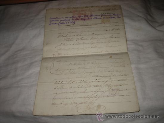 Documentos antiguos: SUSTITUCION DE PODER  LENA 1877   SELLO 8&ordm; A&Ntilde;O 1977  2 PTAS - Foto 1
