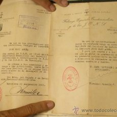 Documentos antiguos: RELACIÓN DE 15 DOCUMENTOS CON CARTAS PERSONALES Y MEMBRETES DE LA FALANGE