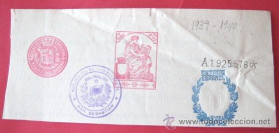 Documentos antiguos: TIMBRE DEL ESTADO. REPUBLICA ESPA&Ntilde;OLA. SAN SEBASTIAN. ENVIO GRATIS&iexcl;&iexcl;&iexcl;