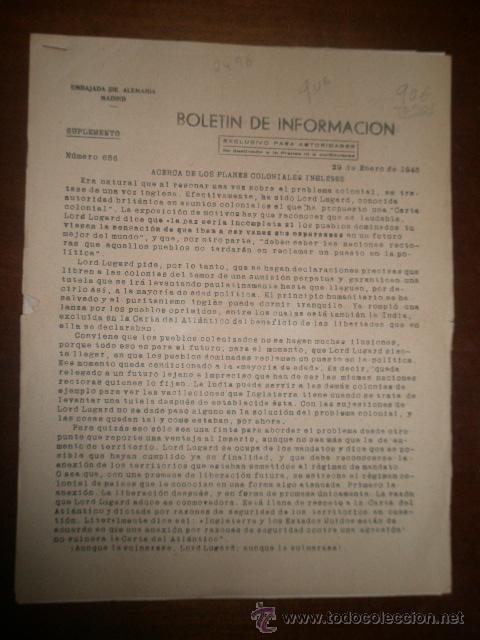Old Documents: 9 unidades del bolet&iacute;n de informaci&oacute;n Embajada alemana, Madrid