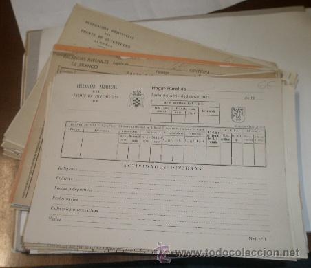 Old Documents: Lote de m&aacute;s de 50 documentos con membretes, frente de juventudes, auxilio, social,...
