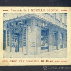 Documentos antiguos: SOBRE Y RECETA DE LA FARMACIA DE J.ROSELLO PEDROL DE BARCELONA. Lote 15217979