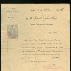 Documentos antiguos: COMPAÑIA DE LOS CAMINOS DE HIERRO DEL NORTE 1931 - TREN, FERROCARRIL. Lote 15265135