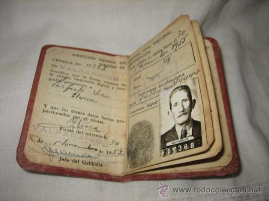 Documentos antiguos: CELULA DE IDENTIDAD Y EXTRANJERIA VALPARAISO 1955 - Foto 1