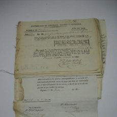 Documentos antiguos: VALLADOLID . DOCUMENTO . CONJUNTO DE RECIBOS Y ORDENES DE PAGO FECHADOS EN 1850 . MEDINA DEL CAMPO .. Lote 26752763
