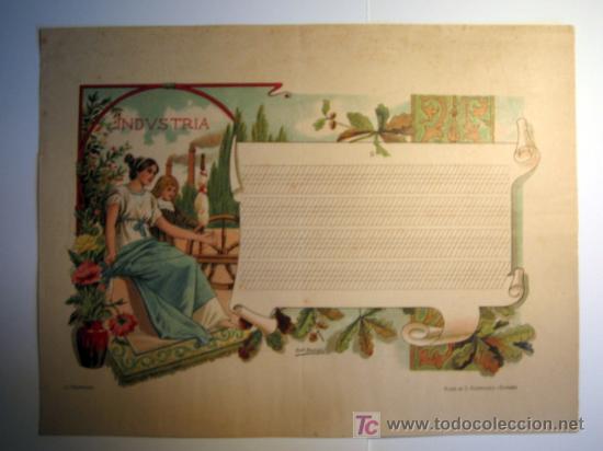 Old Documents: Diploma en blanco - Industria (Hijos de S. Rodriguez, Burgos)