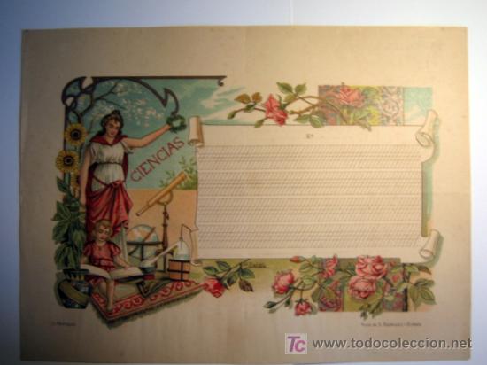 Old Documents: Diploma en blanco - Ciencias (Hijos de S. Rodriguez, Burgos)