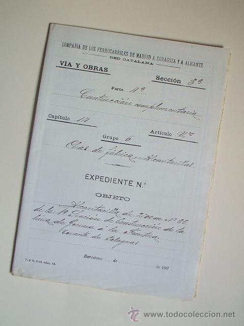Documentos antiguos: FERROCARRIL - 1876 - Lote de documentos y plano - Foto 2