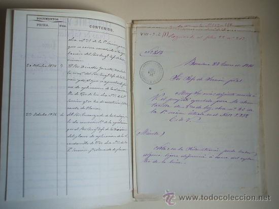 Documentos antiguos: FERROCARRIL - 1876 - Lote de documentos y plano - Foto 3