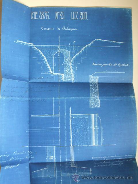 Documentos antiguos: FERROCARRIL - 1876 - Lote de documentos y plano - Foto 8