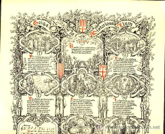 Documentos antiguos: Goigs de la Misteriosa Llum de MANRESA (veure foto adicional)