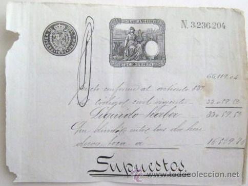 Documentos antiguos: PAPEL TIMBRADO A&Ntilde;O 1891 LIQUIDACION IMPUESTOS. MANUSCRITO.. ENVIO GRATIS&iexcl;&iexcl;&iexcl;