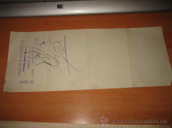 Documentos antiguos: LETRA DE CAMBIO  CACABELOS   LEON  1950 - Foto 2
