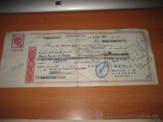 Documentos antiguos: LETRA DE CAMBIO  CACABELOS   LEON  1969 - Foto 1