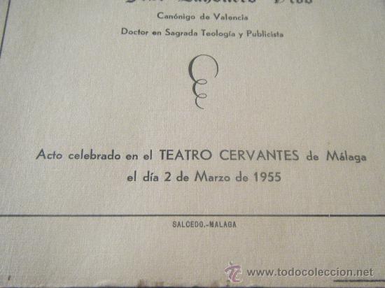 Documentos antiguos: PREG&Oacute;N SEMANA SANTA DE M&Aacute;LAGA 1955 - Foto 2
