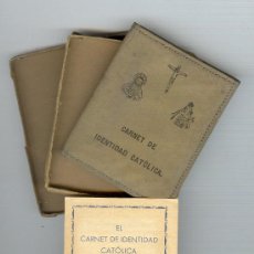 Documentos antiguos: CARNET DE IDENTIDAD CATÓLICA. MARCA REGISTRADA CINÉS. MODELO ECONÓMICO.. Lote 24940596