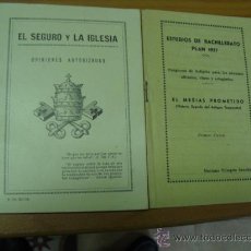 Documentos antiguos: EL SEGURO DE LA IGLESIA AÑOS 50. Lote 25277842