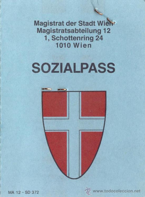 Old Documents: dni carnet-documento de los servicios sociales de Viena 1998