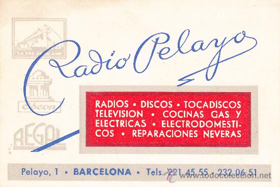 Documentos antiguos: Radio Pelayo Barcelona