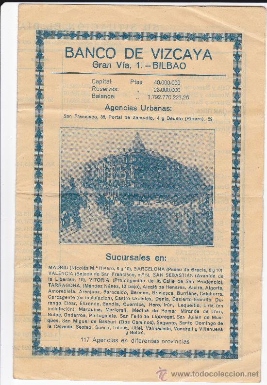 Documentos antiguos: Banco Vizcaya gran v&iacute;a, 1 Bilbao