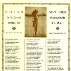 Documentos antiguos: GOIGS DE LA DEVOTA IMATGE DEL SANT CRIST D' AIGUAFREDA DE DALT