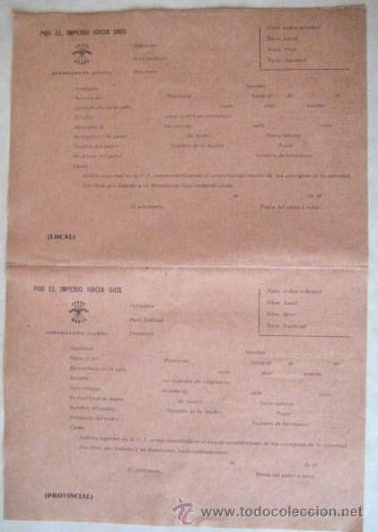 Documentos antiguos: DOCUMENTOS DE FALANGE. POSGUERRA ESPA&Ntilde;OLA. .. ENVIO  GRATIS&iexcl;&iexcl;&iexcl; - Foto 2