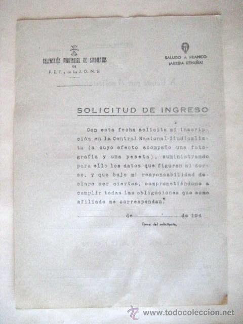 Documentos antiguos: DOCUMENTOS DE FALANGE. POSGUERRA ESPA&Ntilde;OLA. .. ENVIO  GRATIS&iexcl;&iexcl;&iexcl; - Foto 5