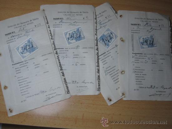 Documentos antiguos: TERMALISMO HIDROTERAPIA BALNEARIO DAVILA - CALDAS DE REYES 1921, PONTEVEDRA 4 PRESCRIPCIONES