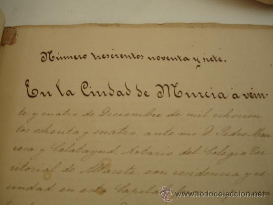 Documentos antiguos: DOCUMENTO HERENCIA 1885 MURCIA - Foto 2